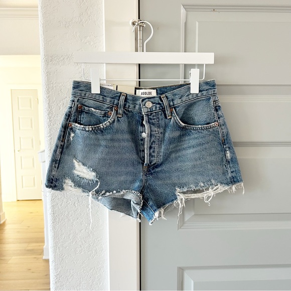 NWT Agolde Parker Vintage Cutoff Denim Shorts - Picture 2 of 5